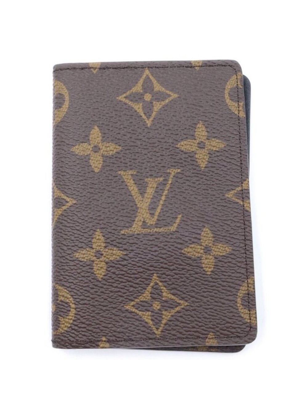 Louis Vuitton Monogram Pocket Organizer Card Case Business Leather Brown